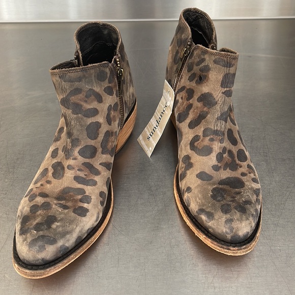 Liberty Black “leopard” leather boots. New with tags from Sundance. - Picture 4 of 10